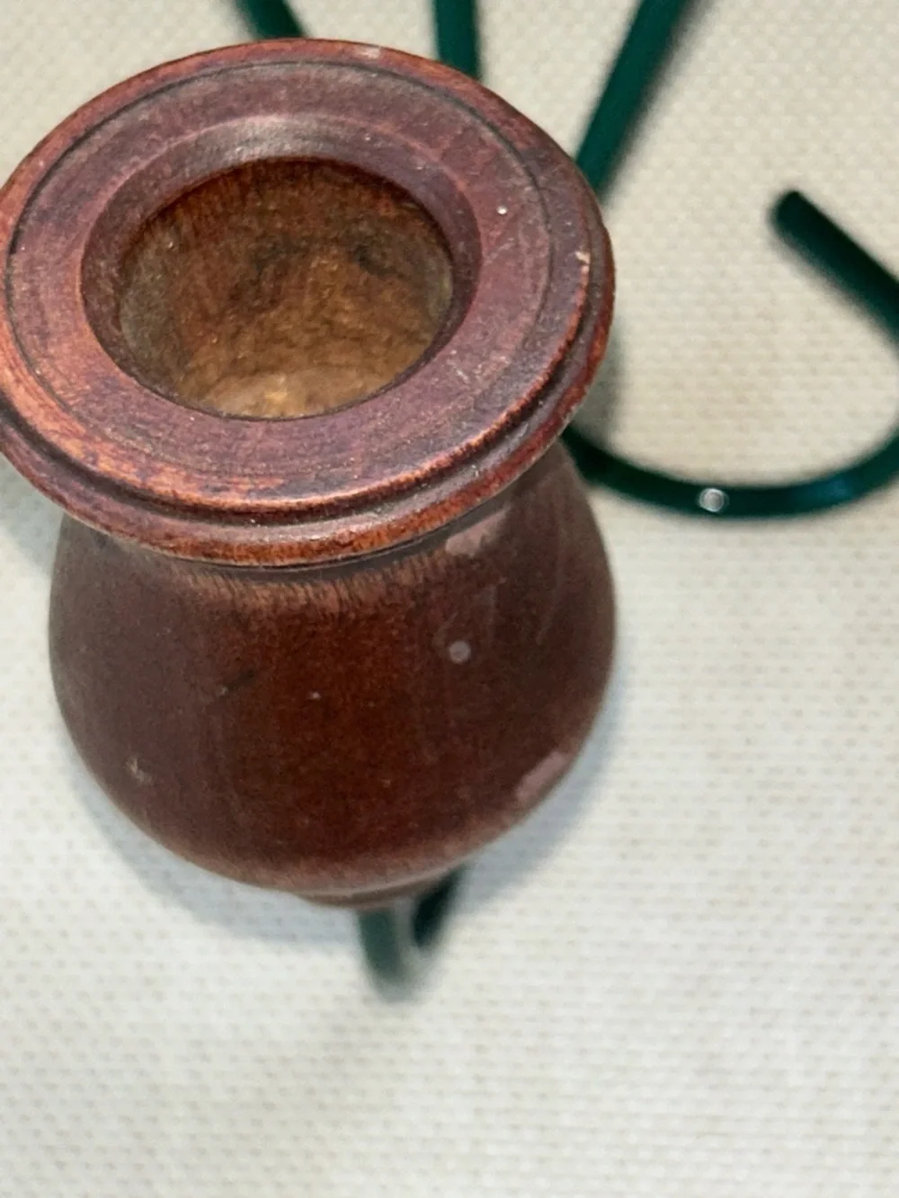 Vintage Style Green Metal & Wood Wall Candle Holders - Set of 2